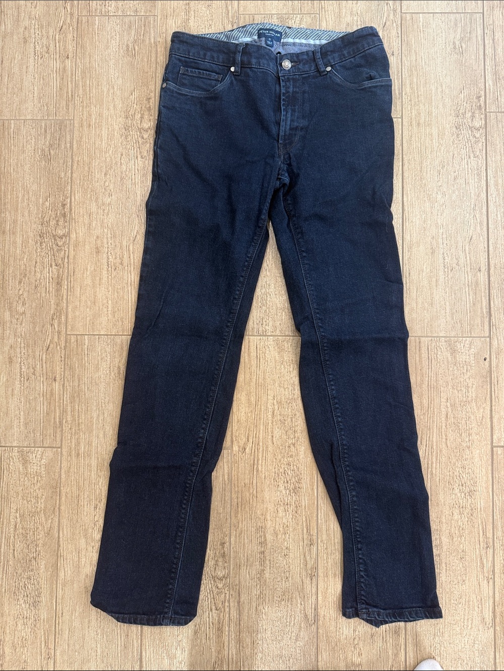 Peter Millar Navy Straight-Leg Jeans